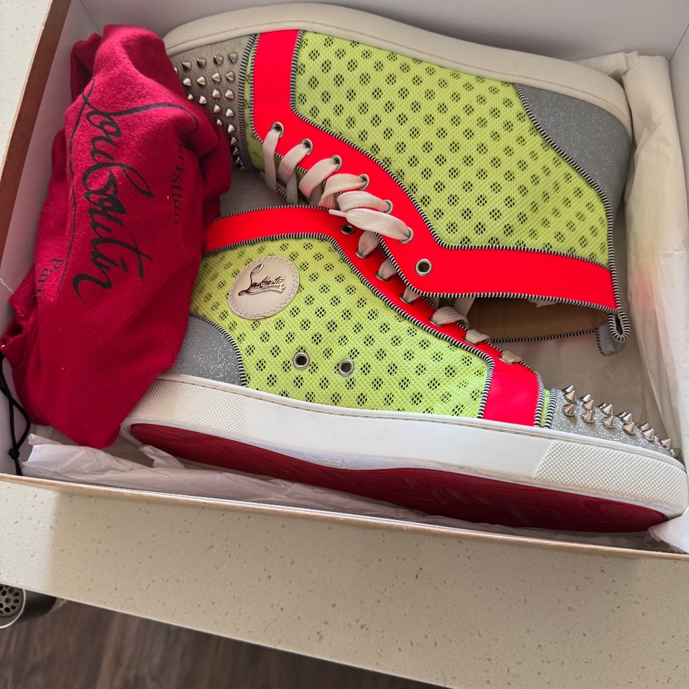 Christian Louboutin/ Red bottoms spikes size 45